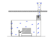 Crossdraft Spray Booth without Air Make-up Unit