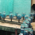 electrostatic wet painting spray line for glasses - elektrostatik cam boyama yas boya hatti 2