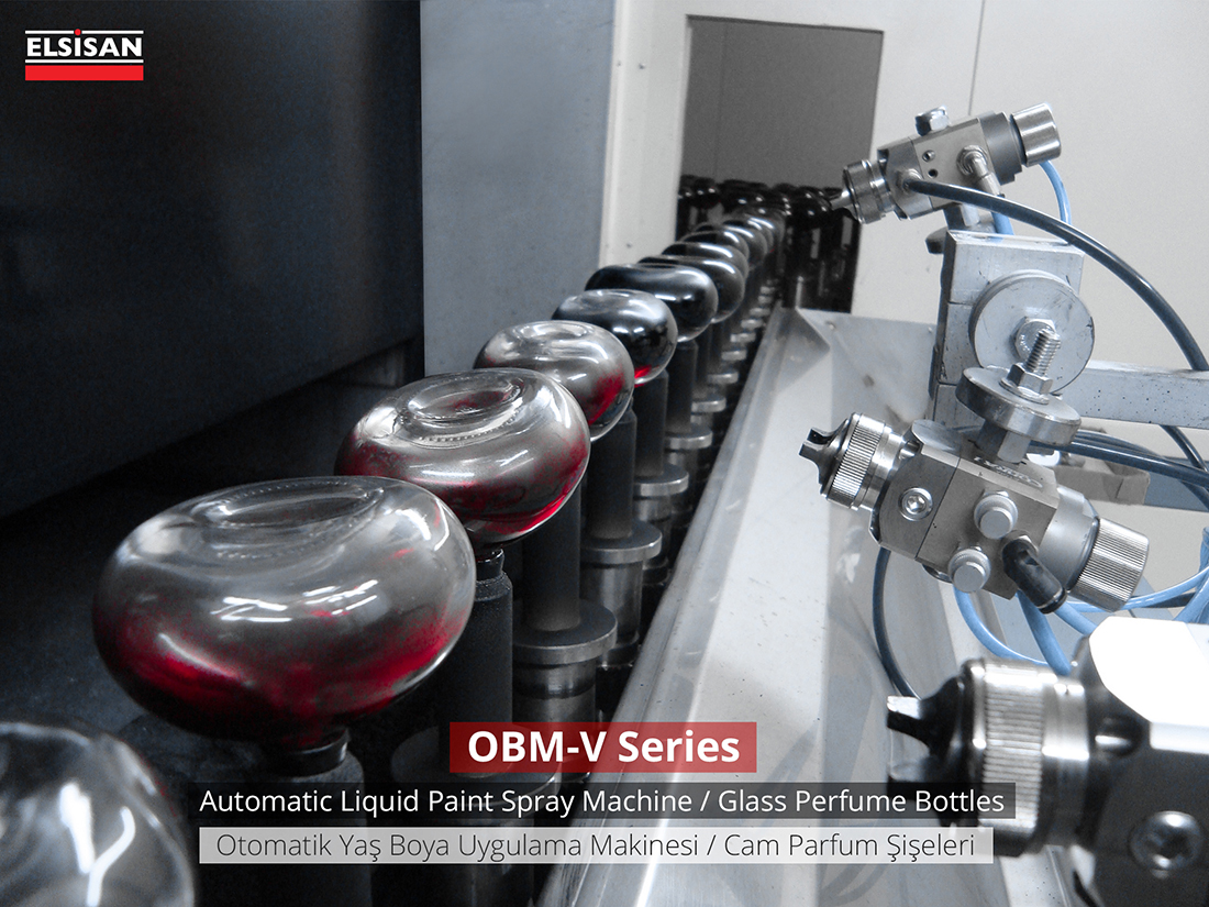 perfume glass bottles wet paint spray application sm