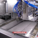 Aumotive plastic parts swtiches painting machine flat bed OBM-H