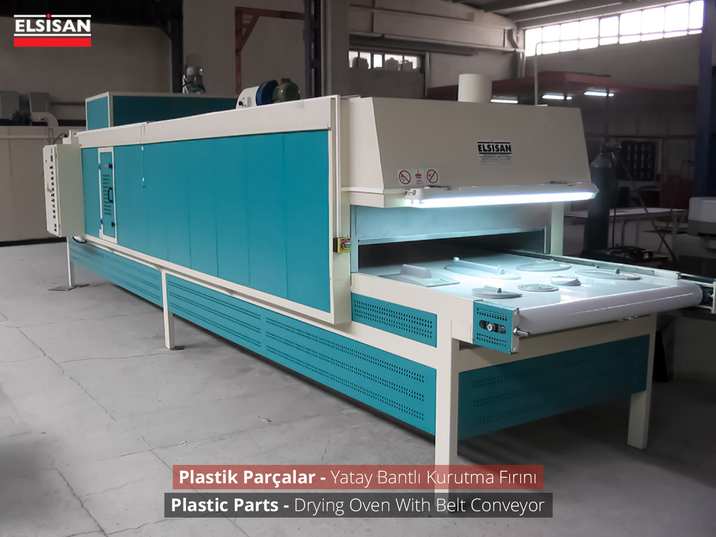 plastic parts drying oven with belt conveyor-1