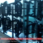 Automotive plastik parts liquid paint spray line otomotiv plastik parcalari yas boya hatti
