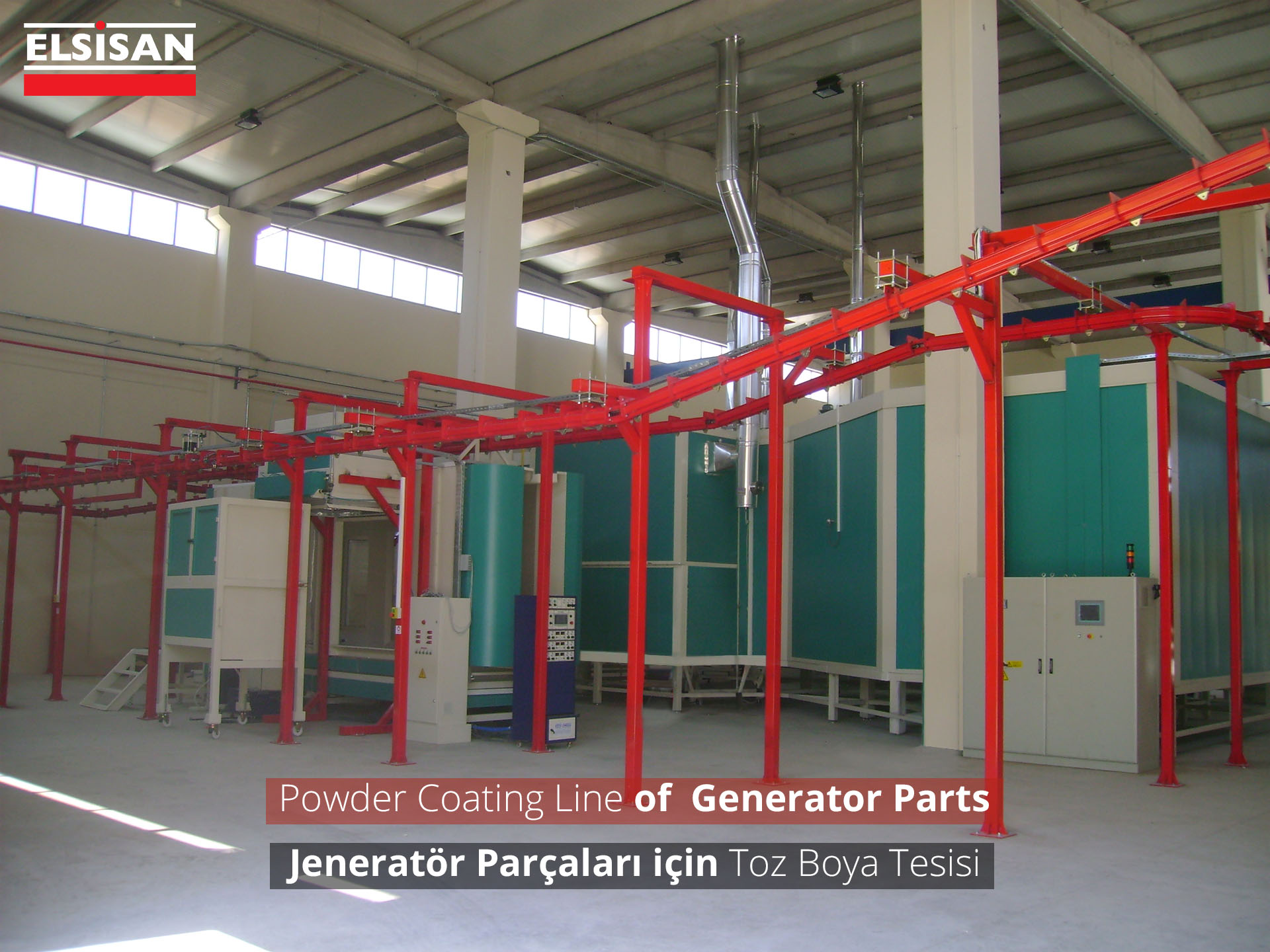 Powder Coating Line of Generator Parts _1