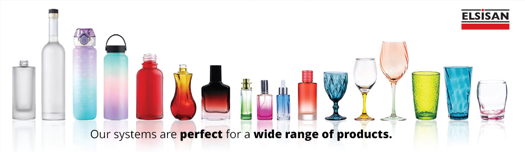 Spray coating lines for glass - Glass products plastic bottles glasses