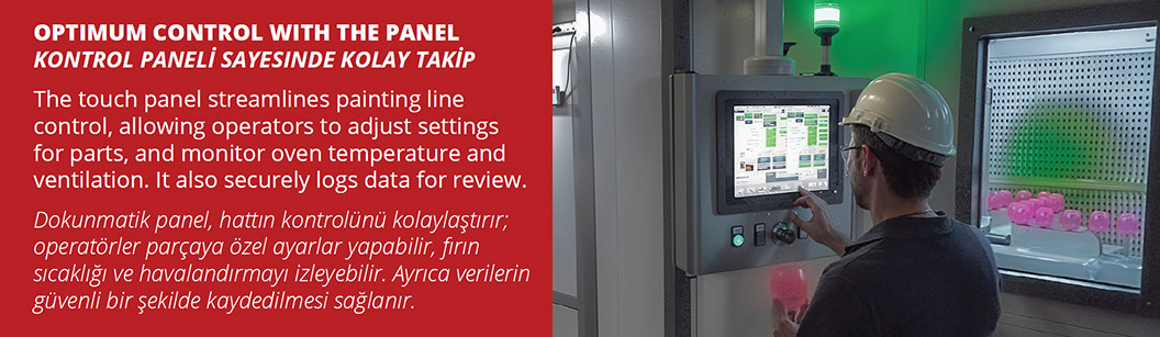 Spray coating lines for glass - spray booth control panel