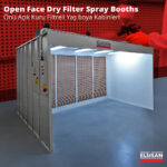 Open face dry filter booth