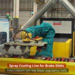 disk brake spray coating line - fren diski yas boya hatti - Elsisan-robot transfer