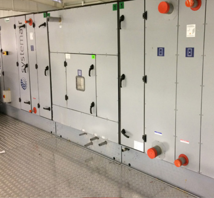 AMU Unit placed on top of the booth