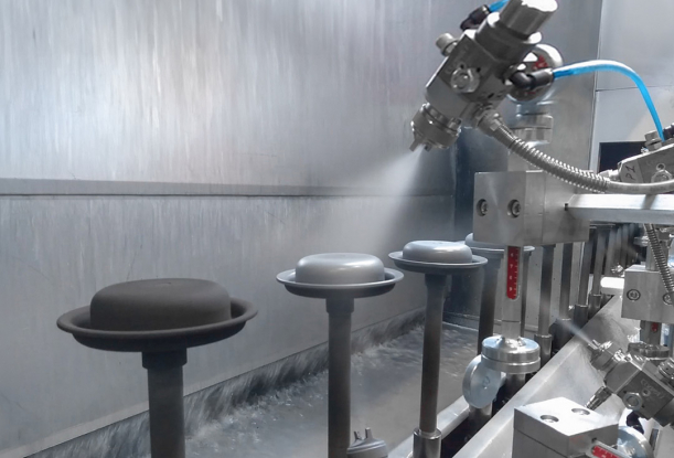 Spindle / Chain on Edge Spray Application