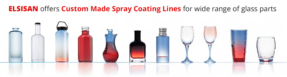 Types of glass parts suitable for spray coating