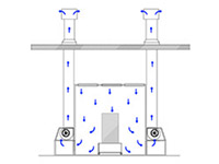 Side Downdraft Spray Booth without Air Make-up Unit
