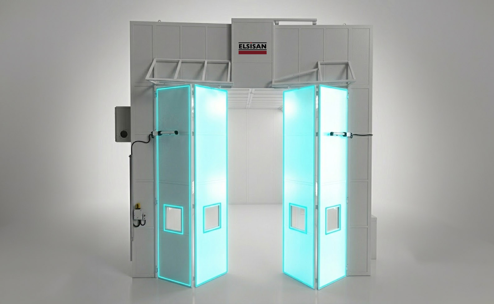 Otomatik motorlu bifold kapılar boya kabini