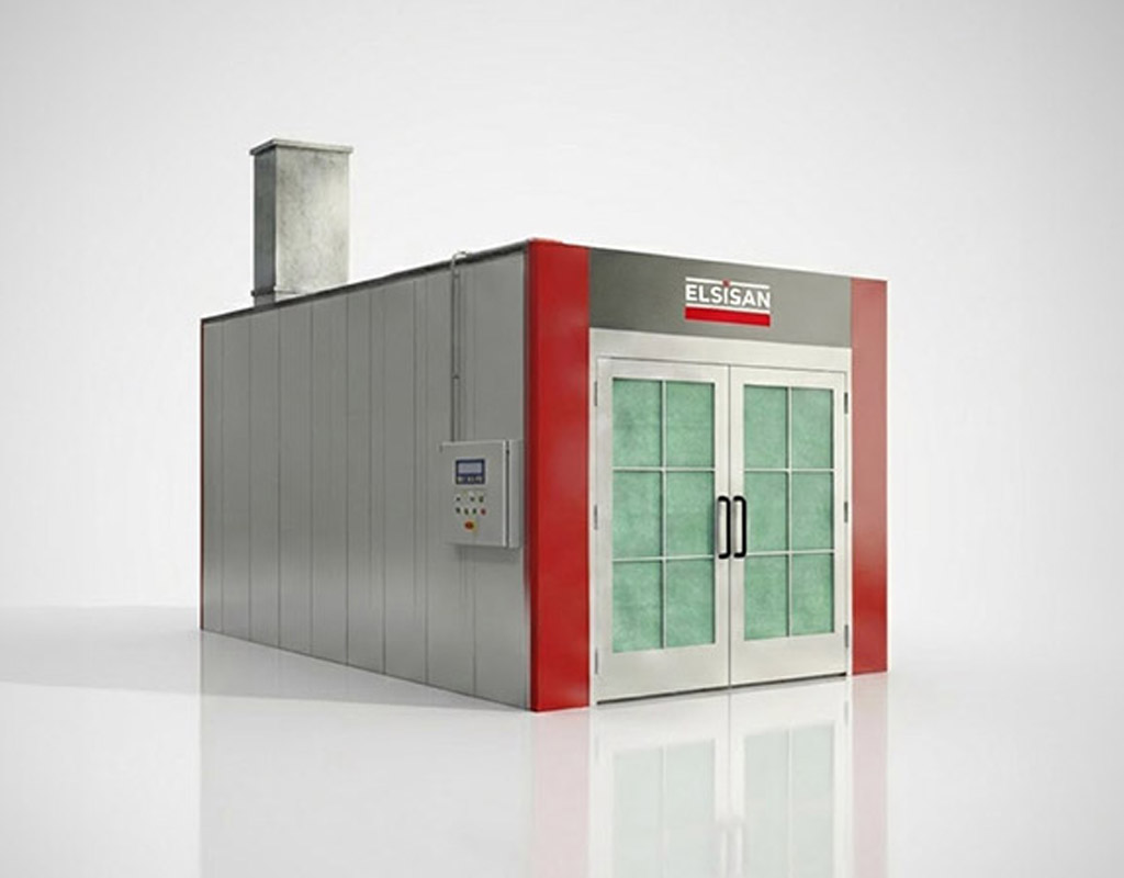 Yatay hava akisli kuru filtreli boya kabini